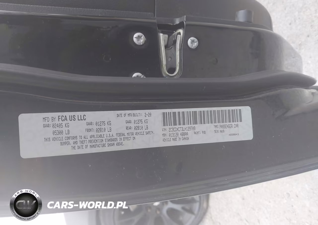 2020 Dodge Charger R-T Rwd VIN:2C3CDXCT3LH129709 - 9