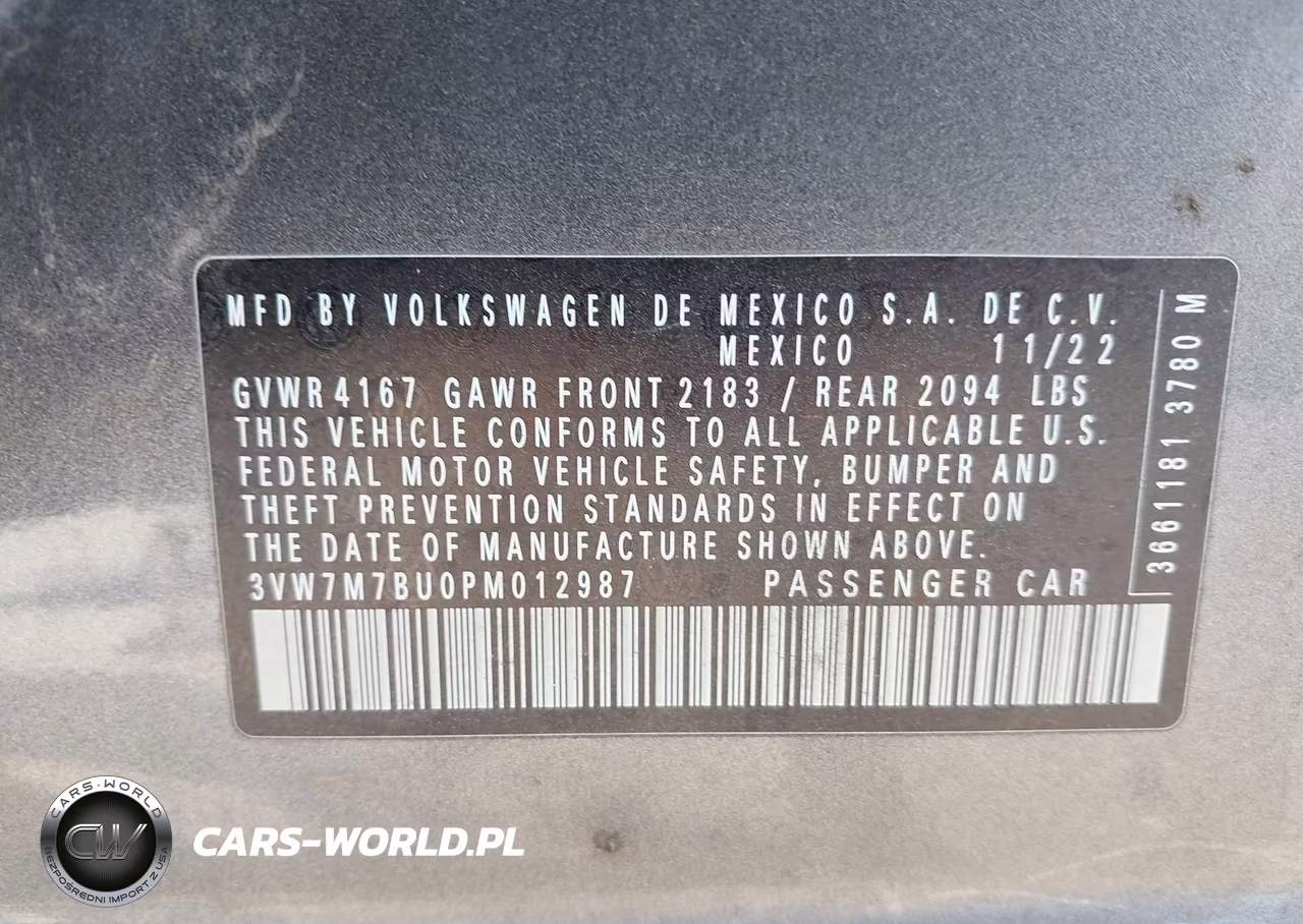 2023 Volkswagen Jetta 1.5T Se VIN:3VW7M7BU0PM012987 - 9