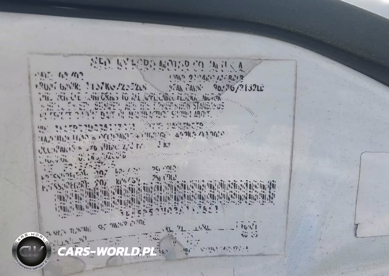 2003 Ford Taurus Lx VIN:1FAFP52U03A117861 - 9