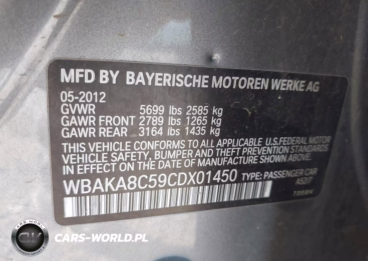 2012 BMW 750I VIN:WBAKA8C59CDX01450 - 9