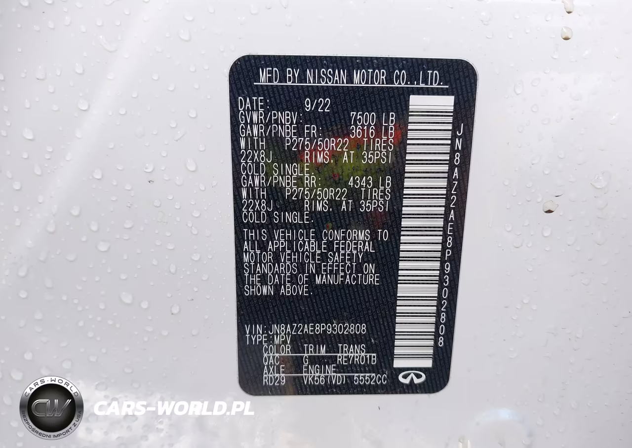 2023 Infiniti Qx80 Premium Select Awd VIN:JN8AZ2AE8P9302808 - 9