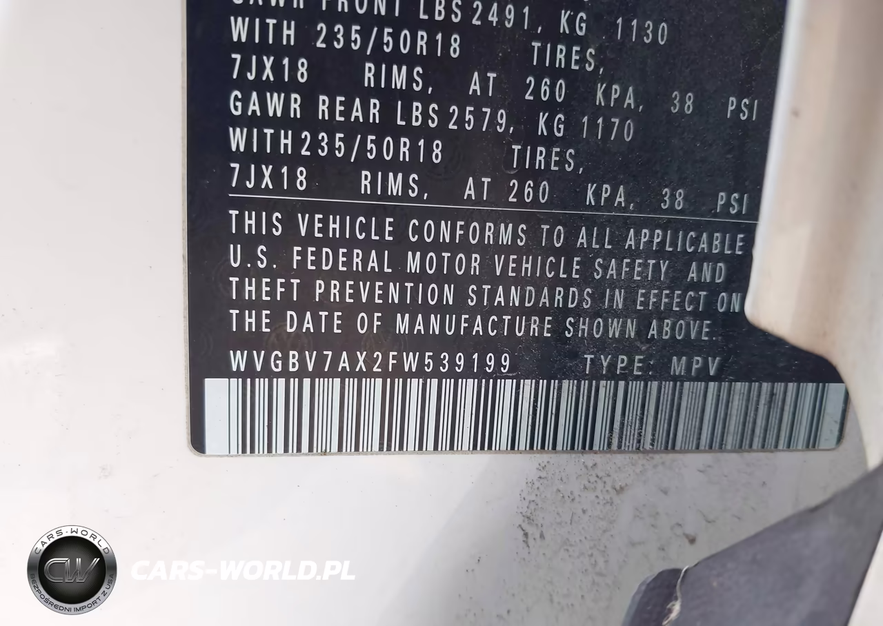 2015 Volkswagen Tiguan Se VIN:WVGBV7AX2FW539199 - 9