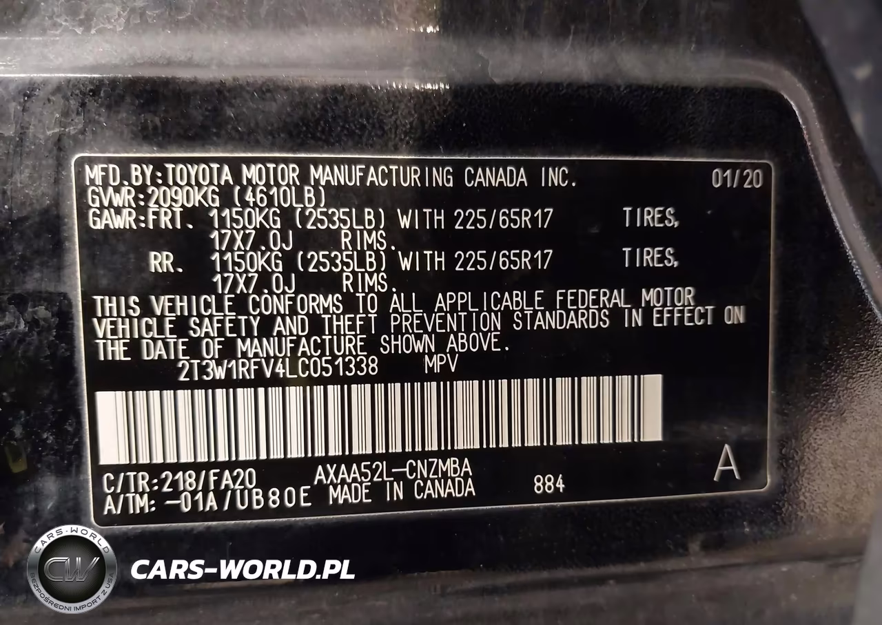 2020 Toyota Rav4 Xle VIN:2T3W1RFV4LC051338 - 9