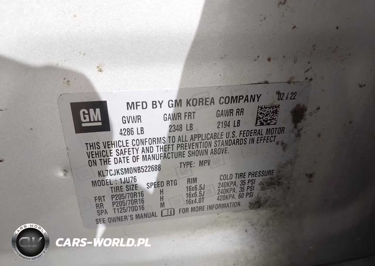 2022 Chevrolet Trax Fwd Ls VIN:KL7CJKSM0NB522688 - 9