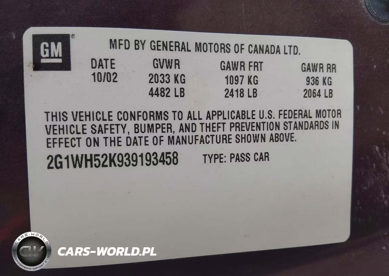 2003 Chevrolet Impala Ls VIN:2G1WH52K939193458 - 9