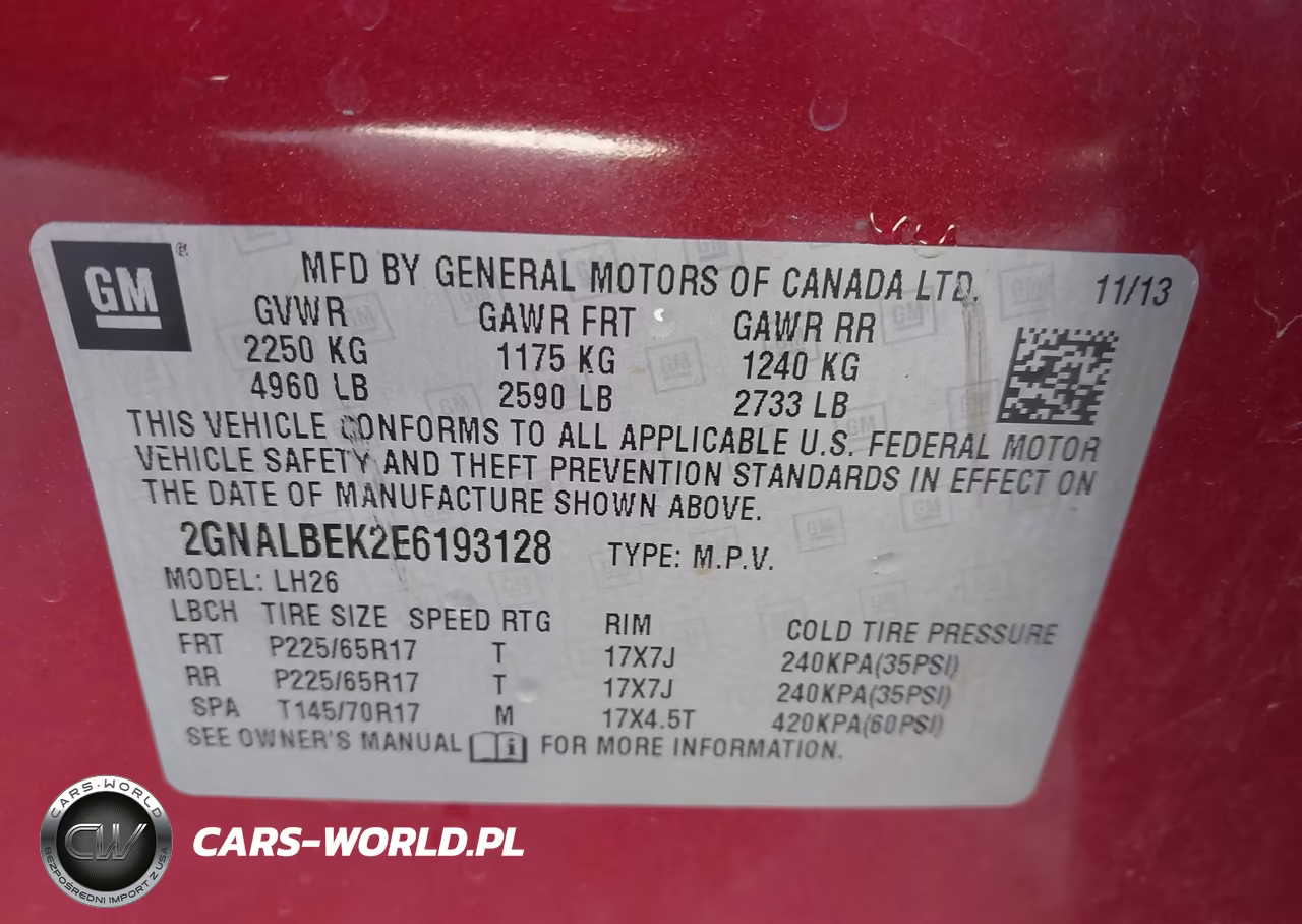 2014 Chevrolet Equinox 1Lt VIN:2GNALBEK2E6193128 - 9