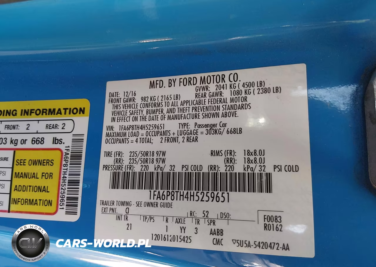 2017 Ford Mustang Ecoboost VIN:1FA6P8TH4H5259651 - 9