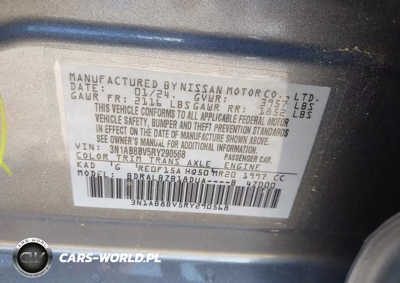 2024 Nissan Sentra S Xtronic Cvt VIN:3N1AB8BV5RY290568 - 9