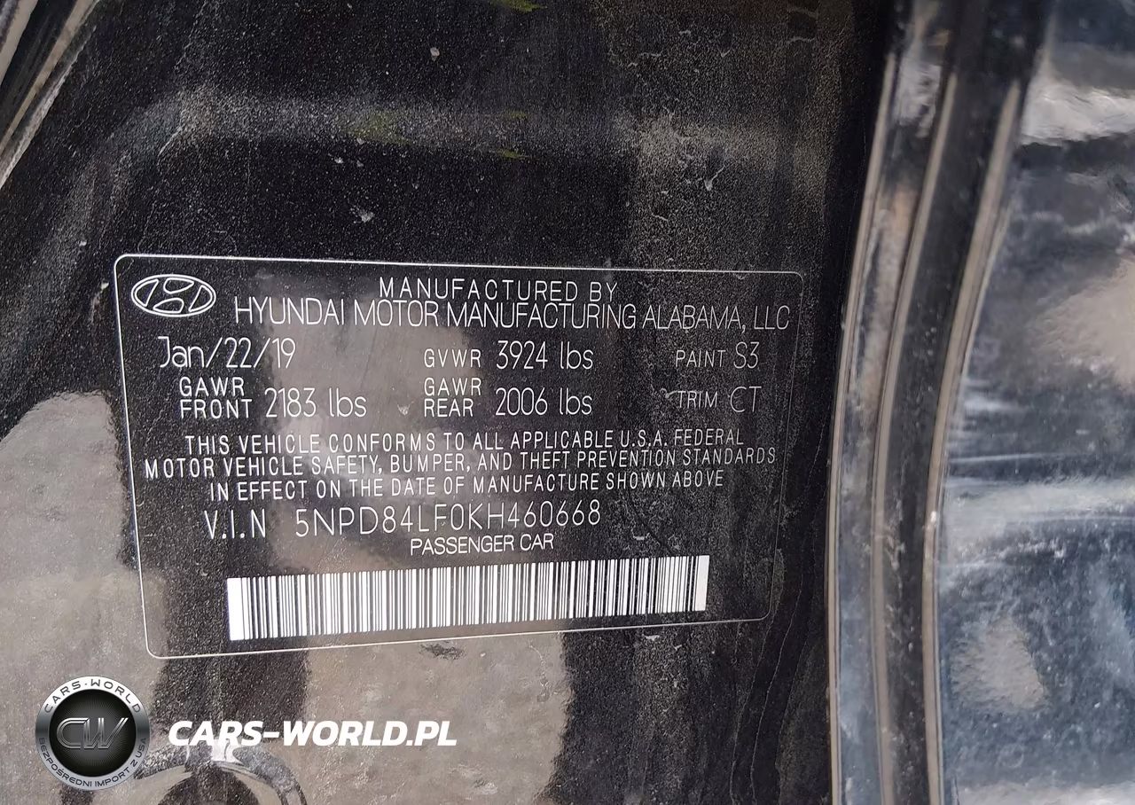 2019 Hyundai Elantra Limited VIN:5NPD84LF0KH460668 - 9