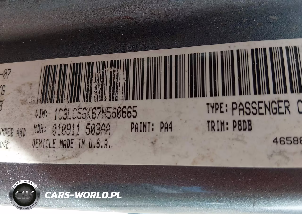 2007 Chrysler Sebring Touring VIN:1C3LC56K67N560665 - 9