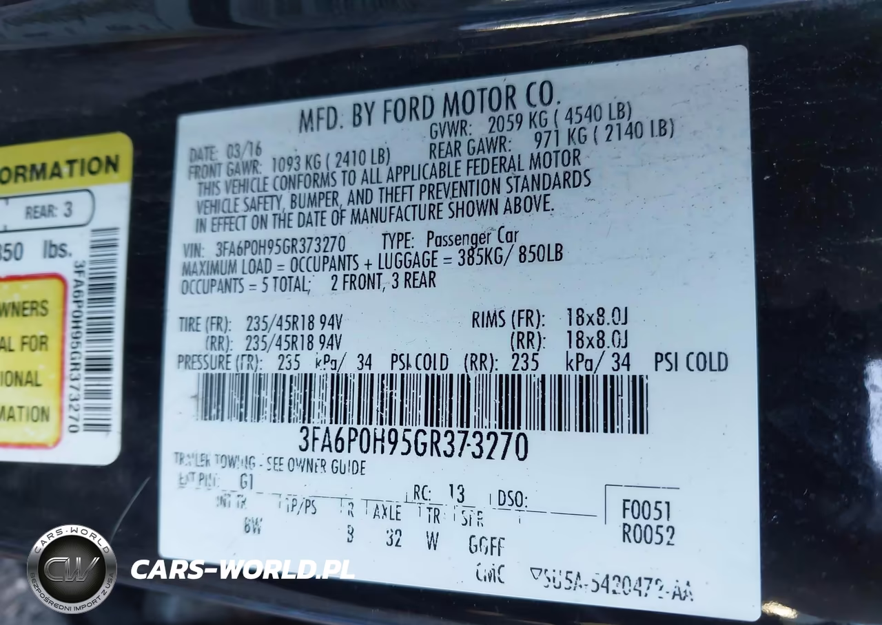 2016 Ford Fusion Se VIN:3FA6P0H95GR373270 - 9