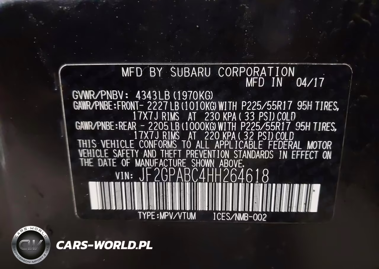 2017 Subaru Crosstrek 2.0I Premium VIN:JF2GPABC4HH264618 - 9