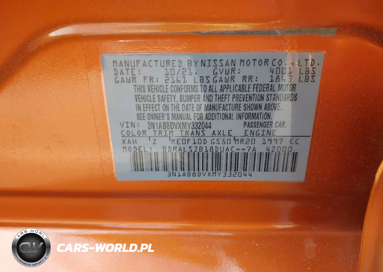 2021 Nissan Sentra Sr Xtronic Cvt VIN:3N1AB8DVXMY332044 - 9