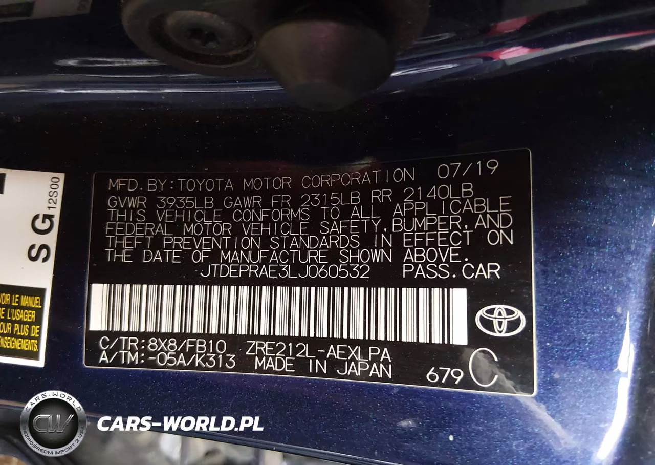 2020 Toyota Corolla Le VIN:JTDEPRAE3LJ060532 - 9