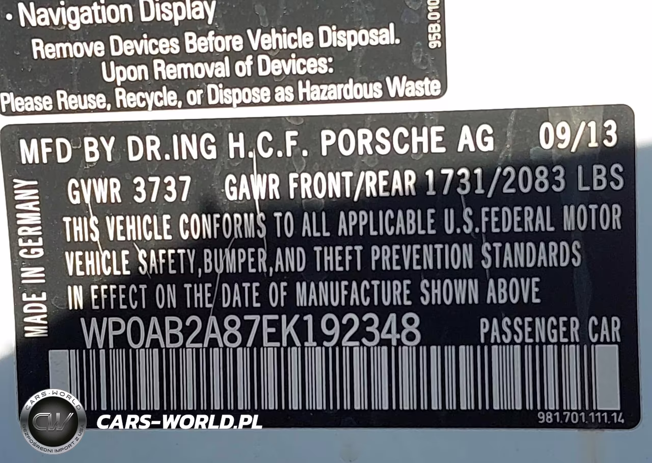 2014 Porsche Cayman S VIN:WP0AB2A87EK192348 - 9