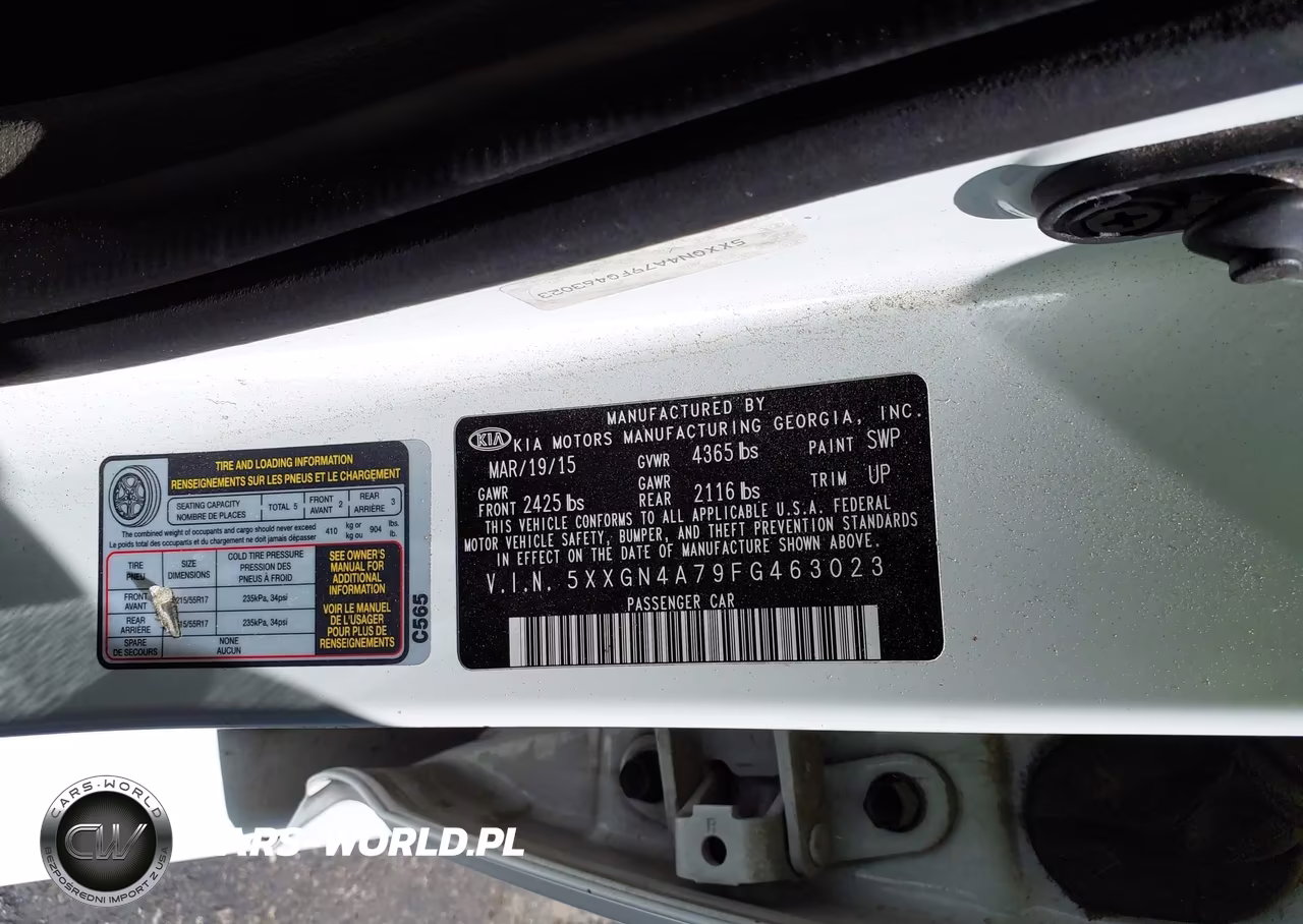 2015 Kia Optima Ex VIN:5XXGN4A79FG463023 - 9