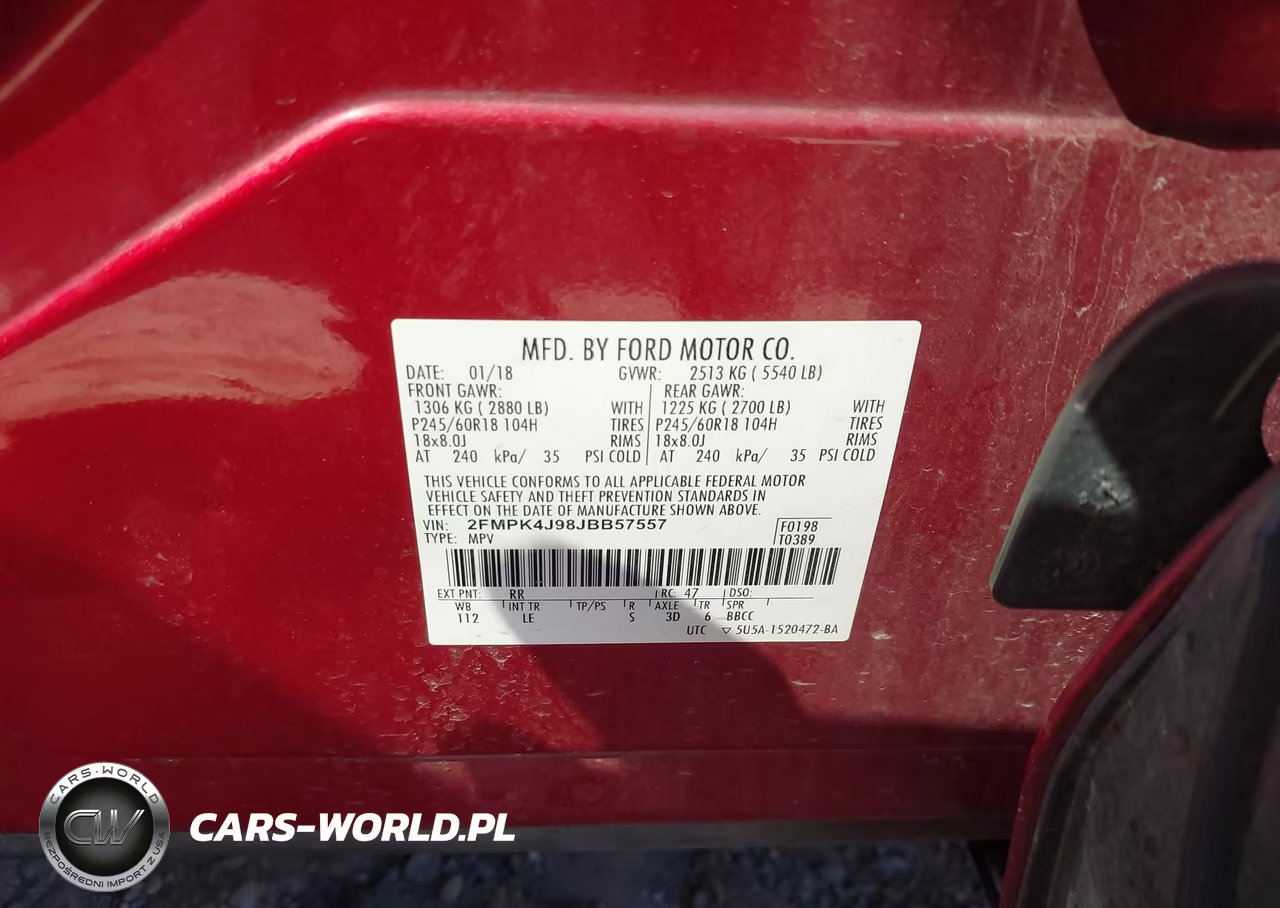 2018 Ford Edge Sel VIN:2FMPK4J98JBB57557 - 9