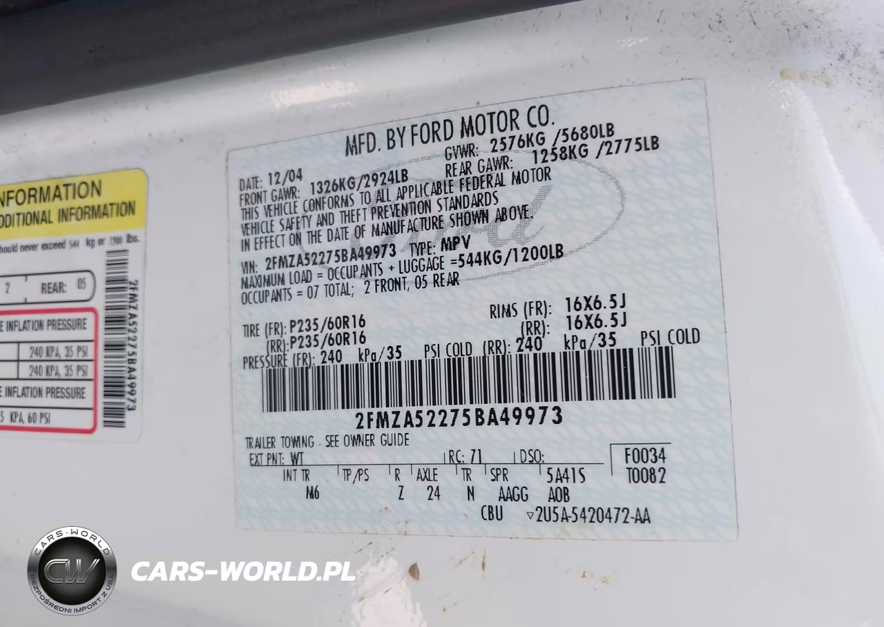 2005 Ford Freestar Sel VIN:2FMZA52275BA49973 - 9