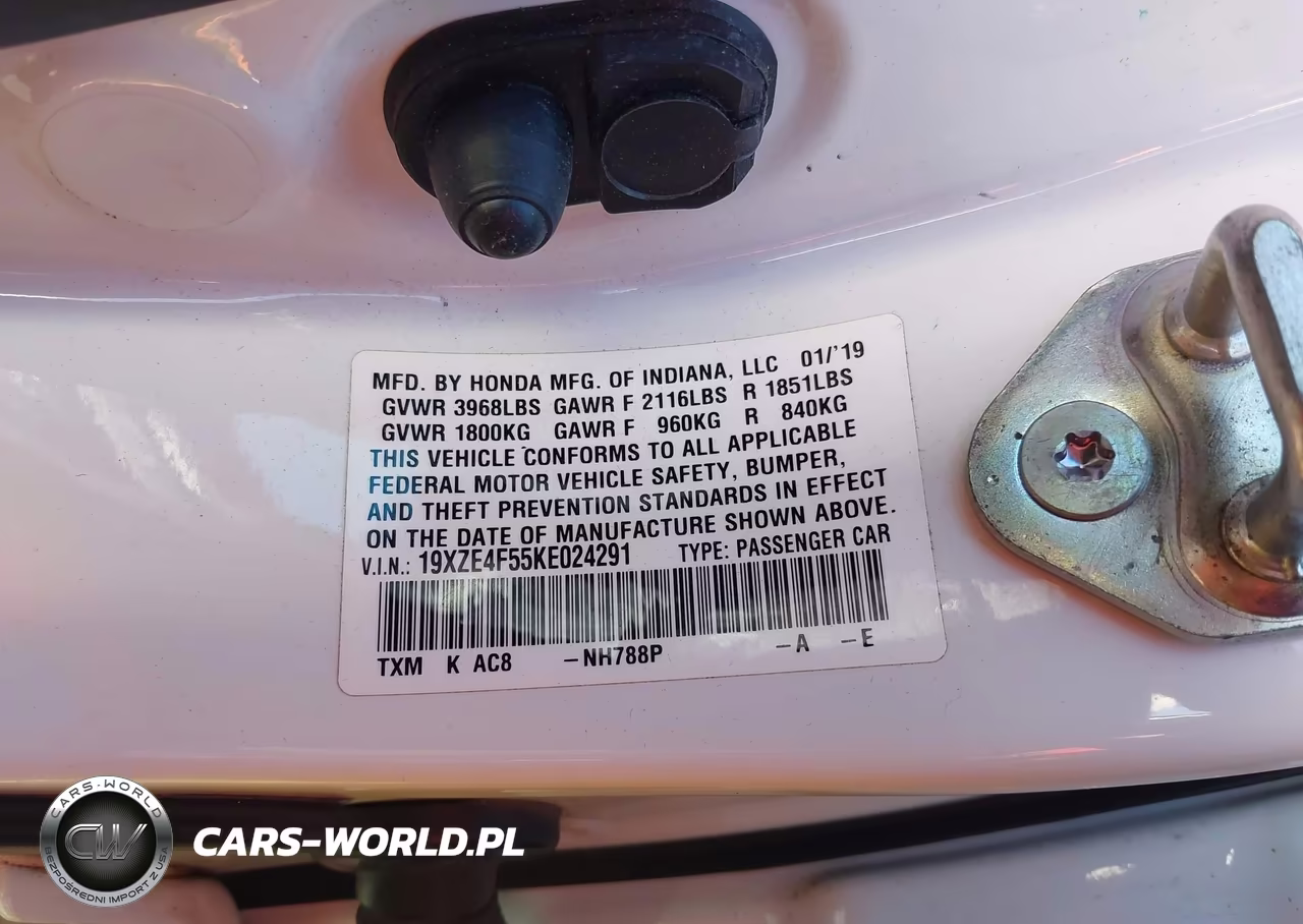 2019 Honda Insight Ex VIN:19XZE4F55KE024291 - 9