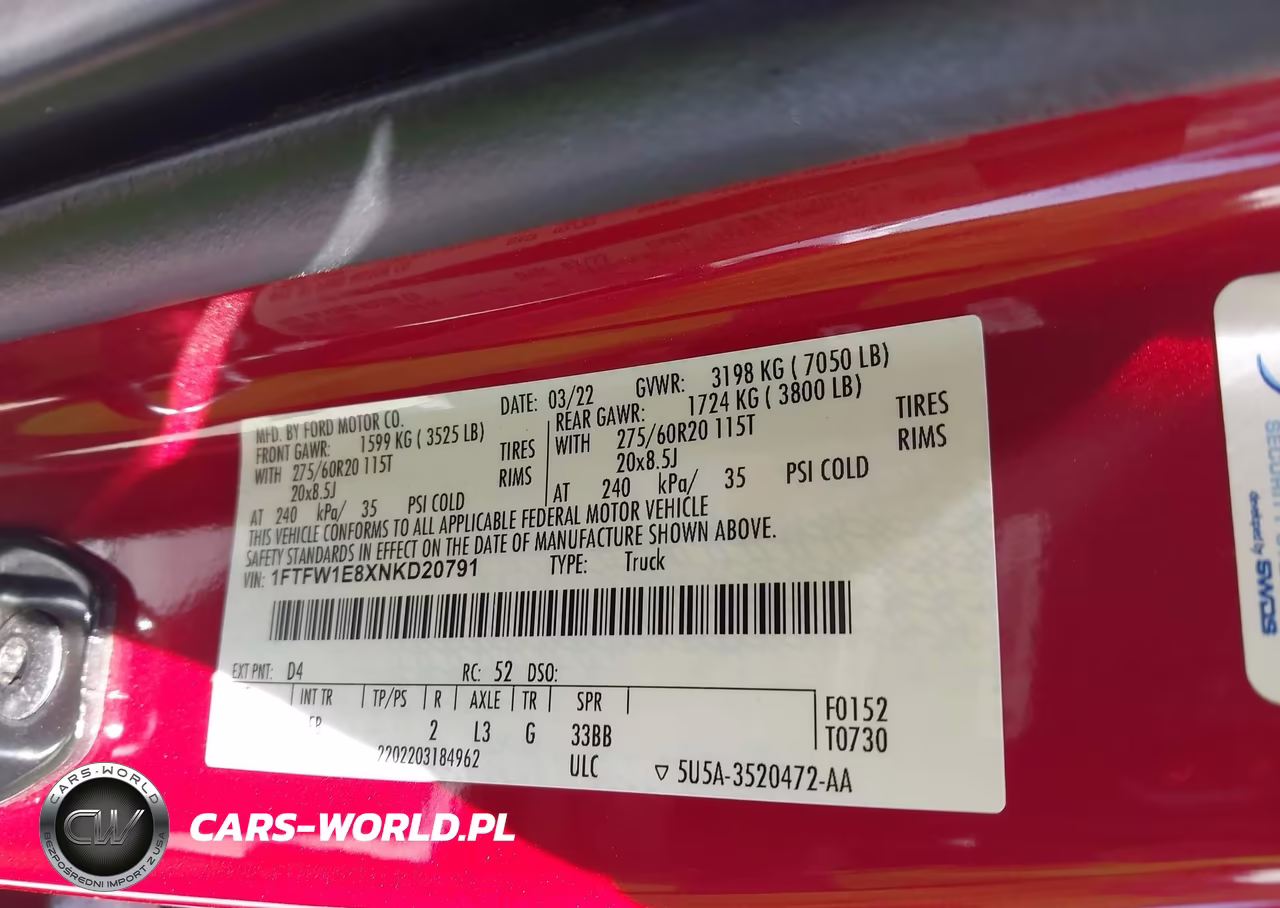 2022 Ford F-150 Xlt VIN:1FTFW1E8XNKD20791 - 9