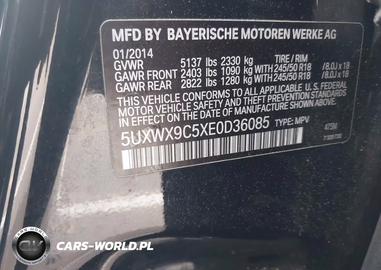 2014 BMW X3 xDrive28I VIN:5UXWX9C5XE0D36085 - 9