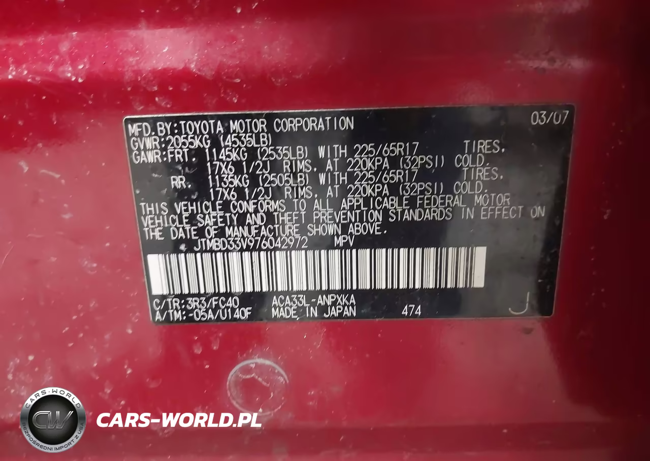 2007 Toyota Rav4 VIN:JTMBD33V976042972 - 9