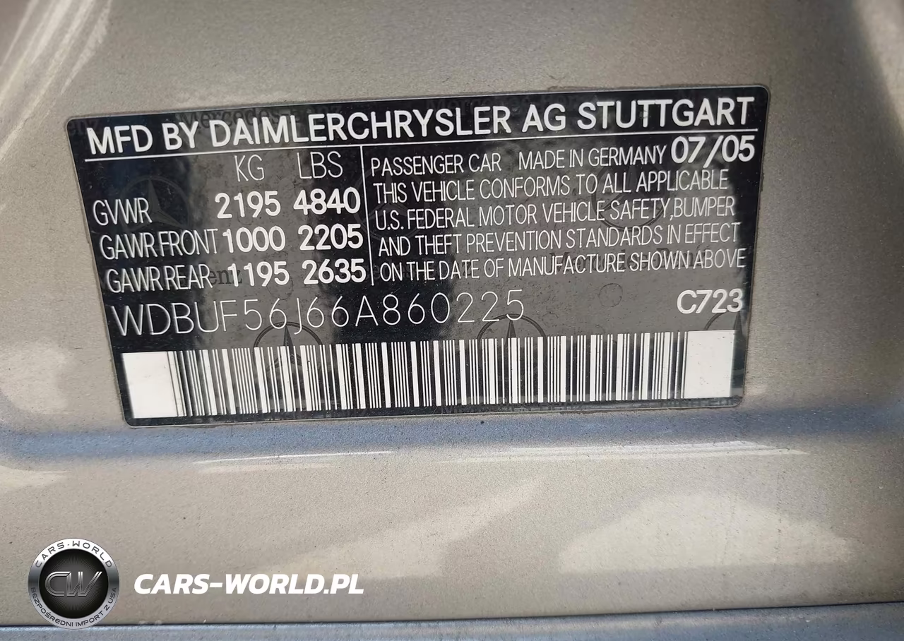 2006 Mercedes-Benz E 350 VIN:WDBUF56J66A860225 - 9