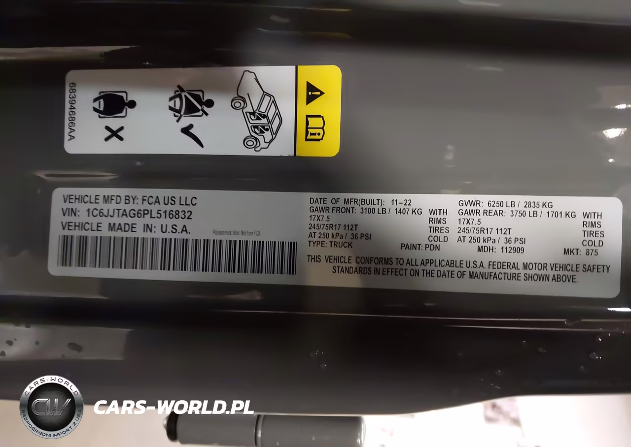 2023 Jeep Gladiator Sport S 4X4 VIN:1C6JJTAG6PL516832 - 9