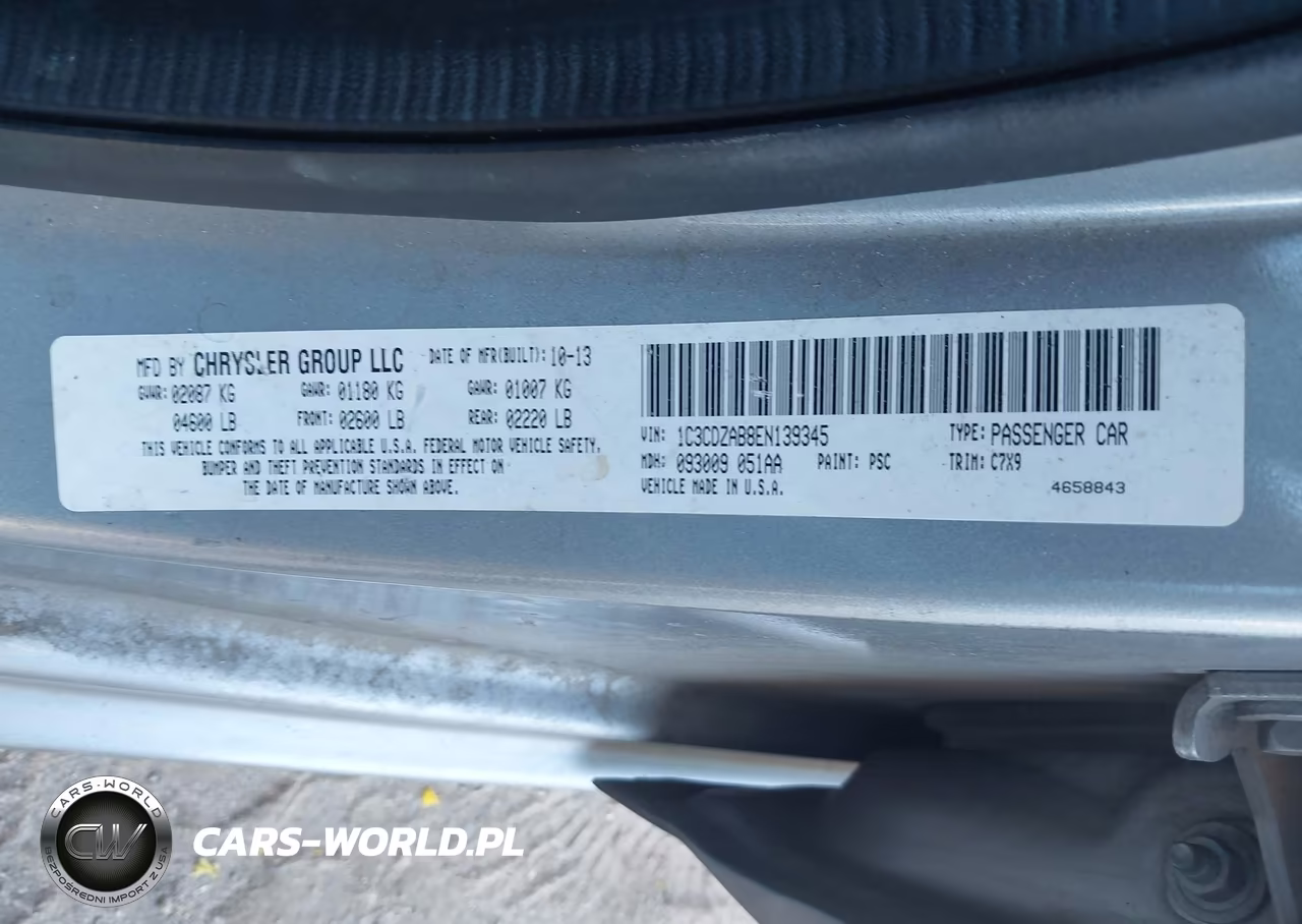 2014 Dodge Avenger Se VIN:1C3CDZAB8EN139345 - 9