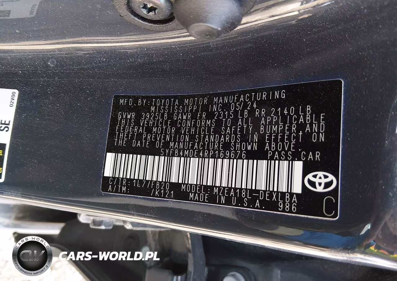 2024 Toyota Corolla Le VIN:5YFB4MDE4RP169676 - 9