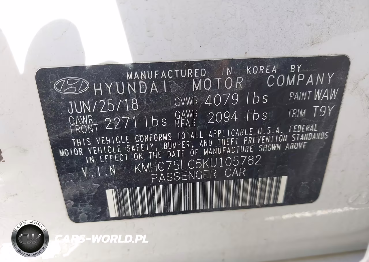 2019 Hyundai Ioniq Hybrid Sel VIN:KMHC75LC5KU105782 - 9