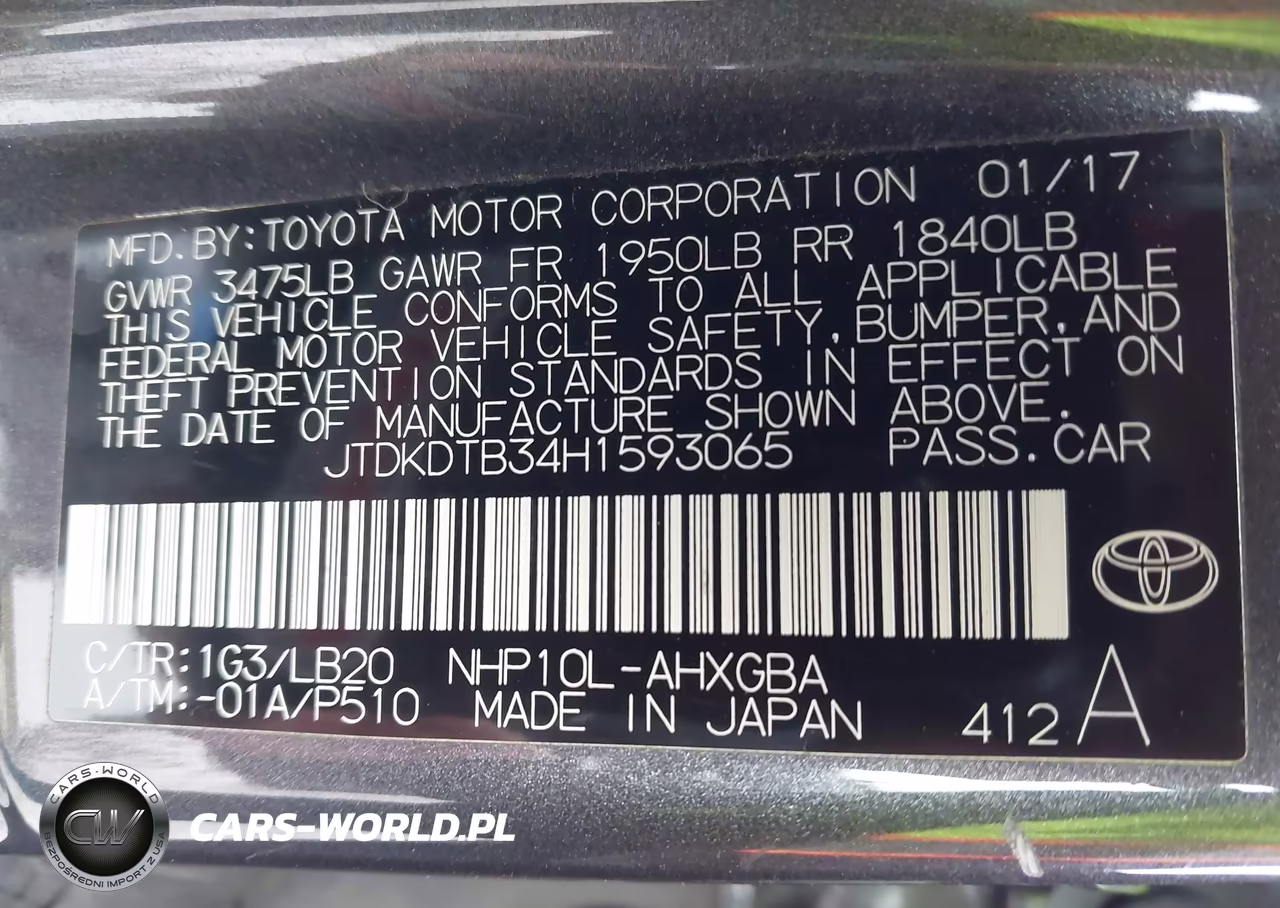 2017 Toyota Prius C Four VIN:JTDKDTB34H1593065 - 9