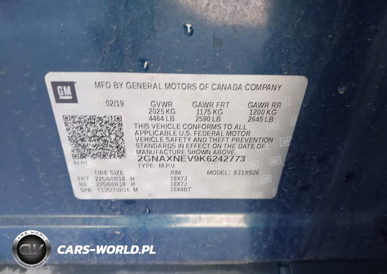 2019 Chevrolet Equinox Premier VIN:2GNAXNEV9K6242773 - 9