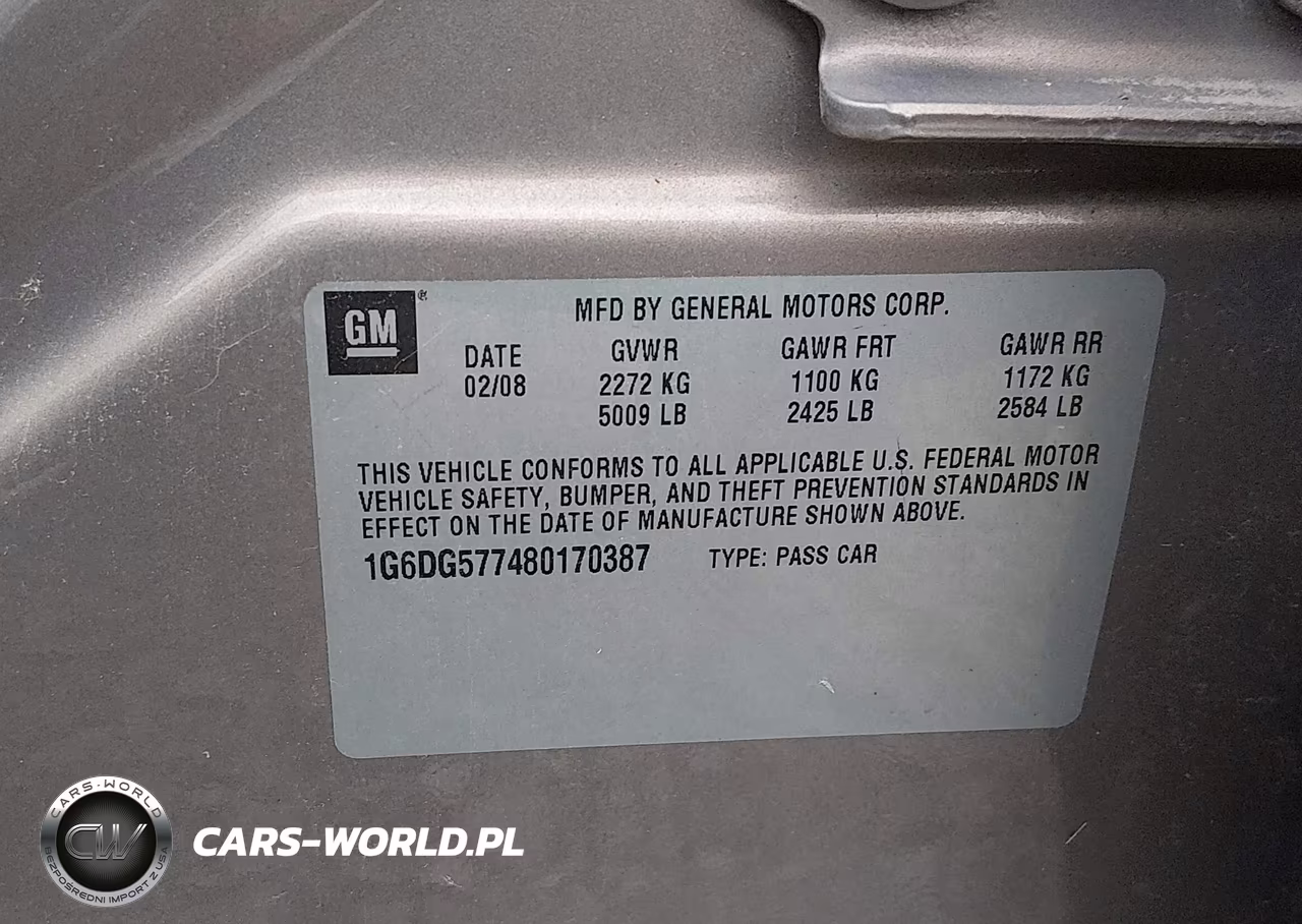 2008 Cadillac Cts Standard VIN:1G6DG577480170387 - 9