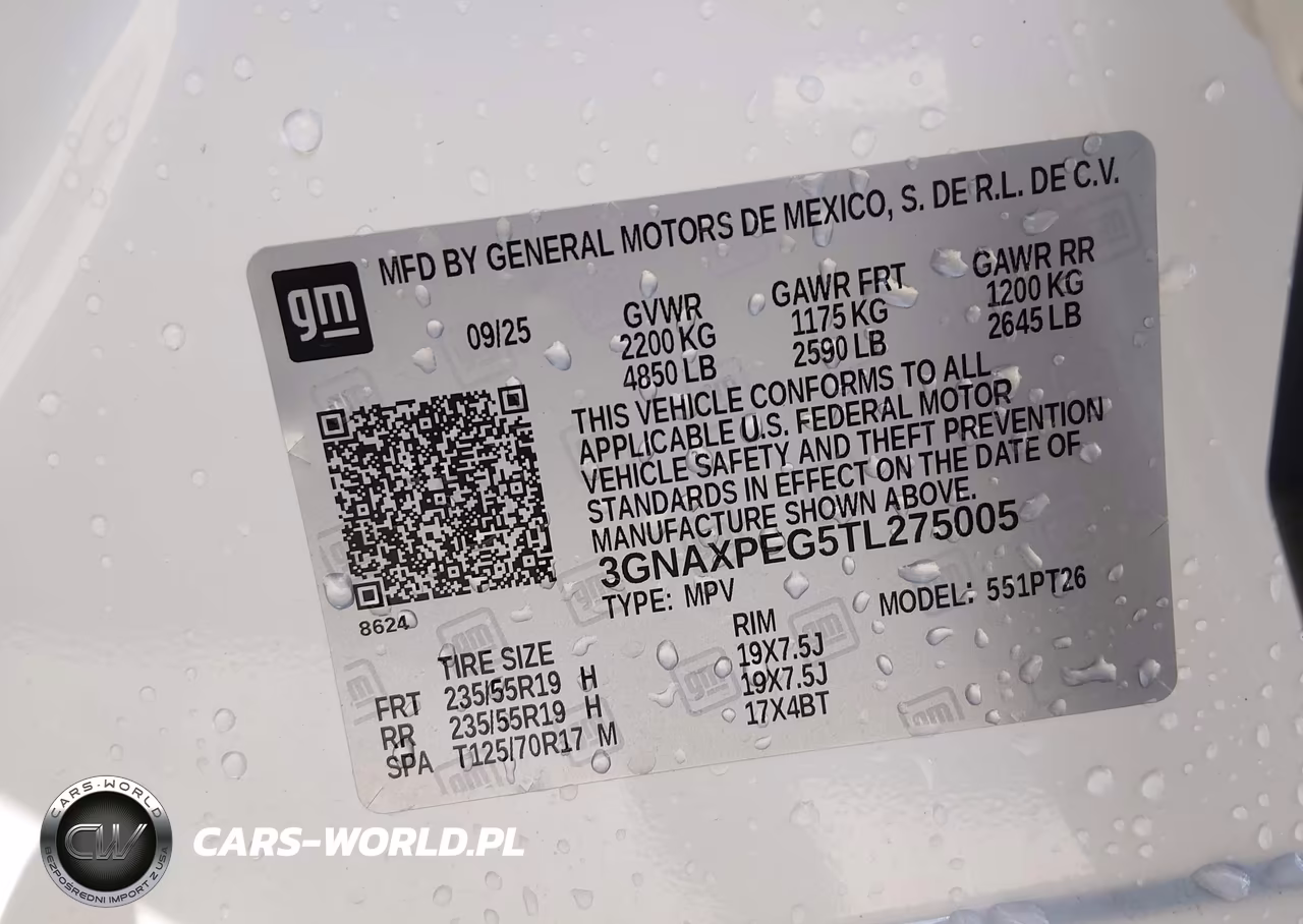 2026 Chevrolet Equinox Awd Lt VIN:3GNAXPEG5TL275005 - 9