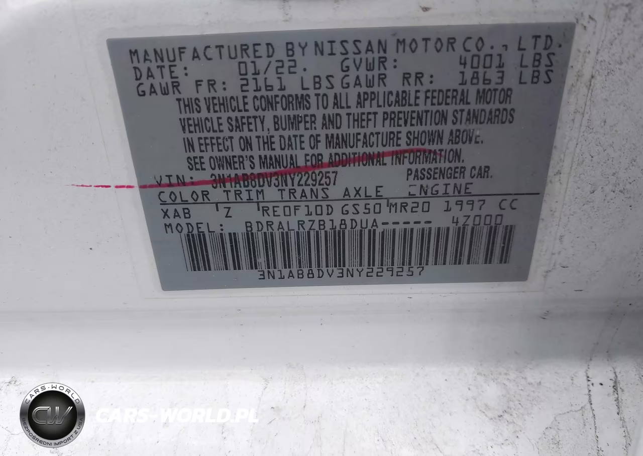 2022 Nissan Sentra Sr Xtronic Cvt VIN:3N1AB8DV3NY229257 - 9