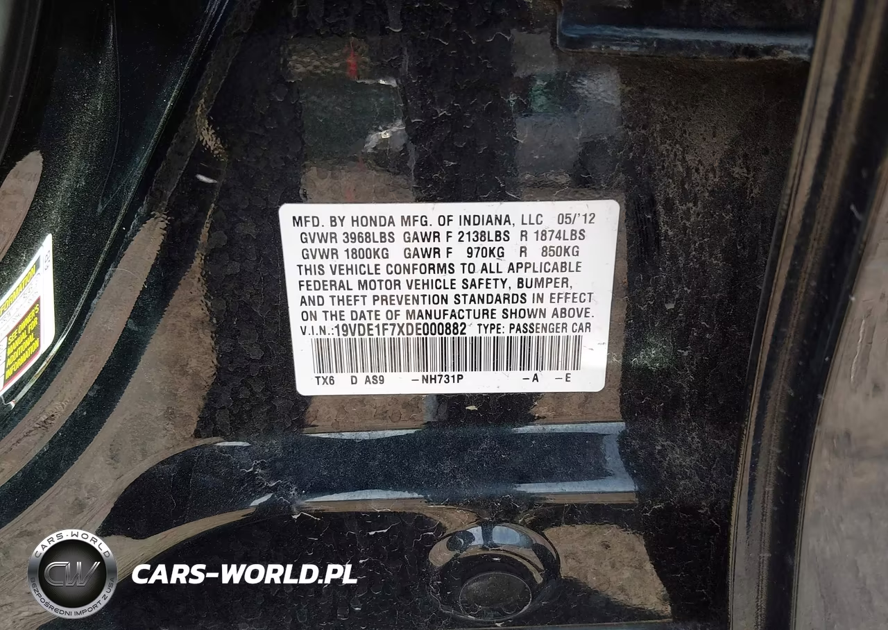 2013 Acura Ilx 2.0L VIN:19VDE1F7XDE000882 - 9