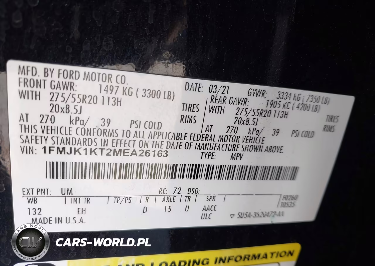 2021 Ford Expedition Limited Max VIN:1FMJK1KT2MEA26163 - 9