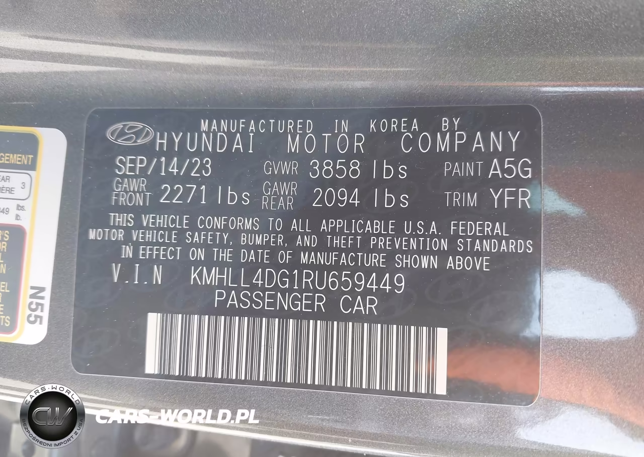 2024 Hyundai Elantra Se VIN:KMHLL4DG1RU659449 - 9