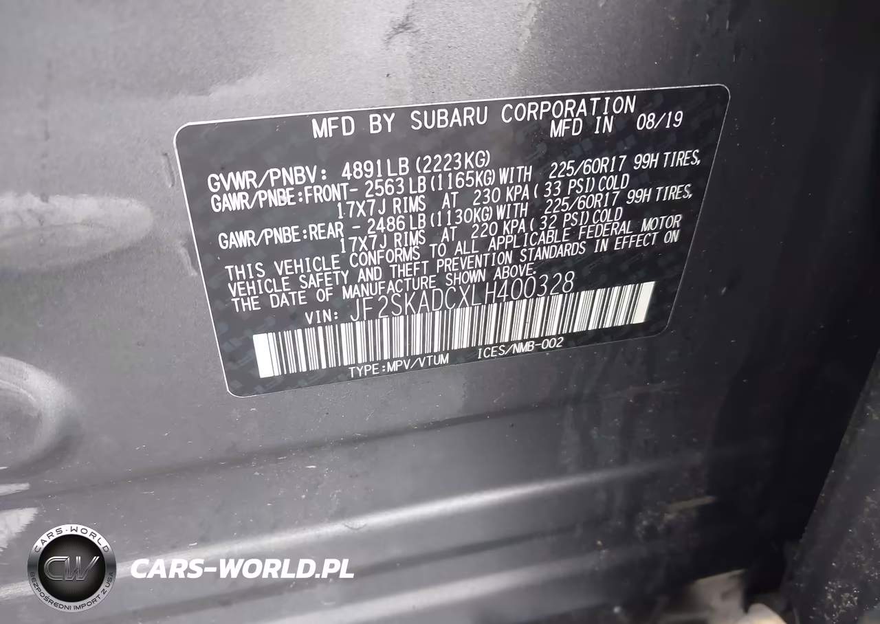 2020 Subaru Forester VIN:JF2SKADCXLH400328 - 9