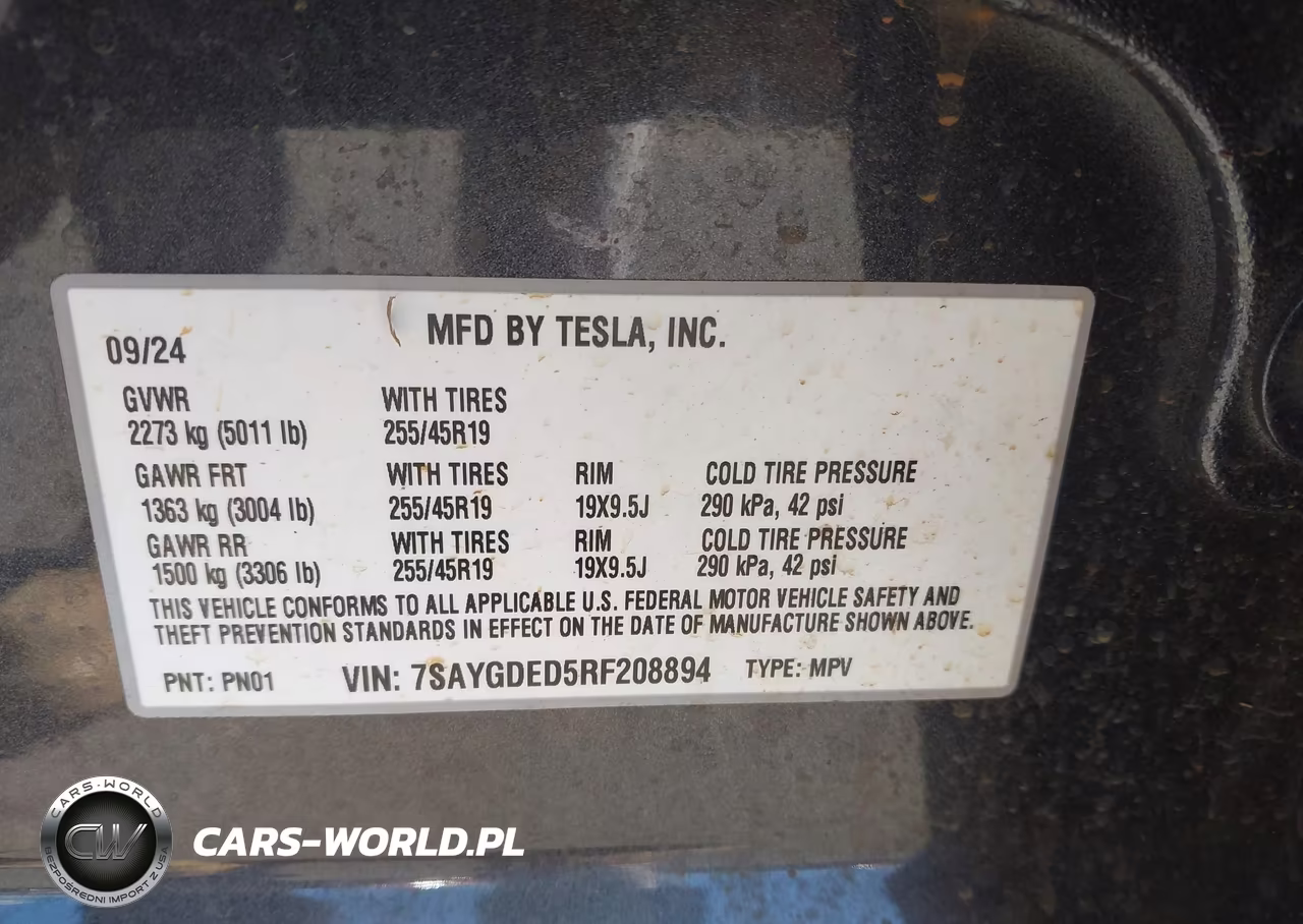 2024 Tesla Model Y Long Range Single Motor Rear-Wheel Drive-Rwd VIN:7SAYGDED5RF208894 - 9