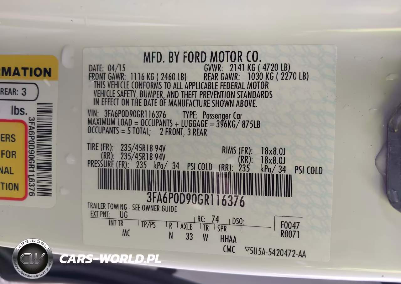 2016 Ford Fusion Titanium VIN:3FA6P0D90GR116376 - 9