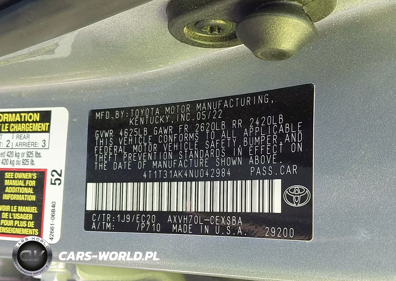 2022 Toyota Camry Nightshade Edition Hybrid VIN:4T1T31AK4NU042984 - 9