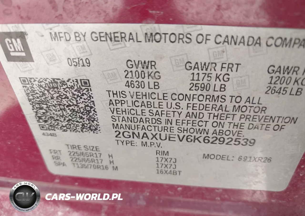2019 Chevrolet Equinox Lt VIN:2GNAXUEV6K6292539 - 9