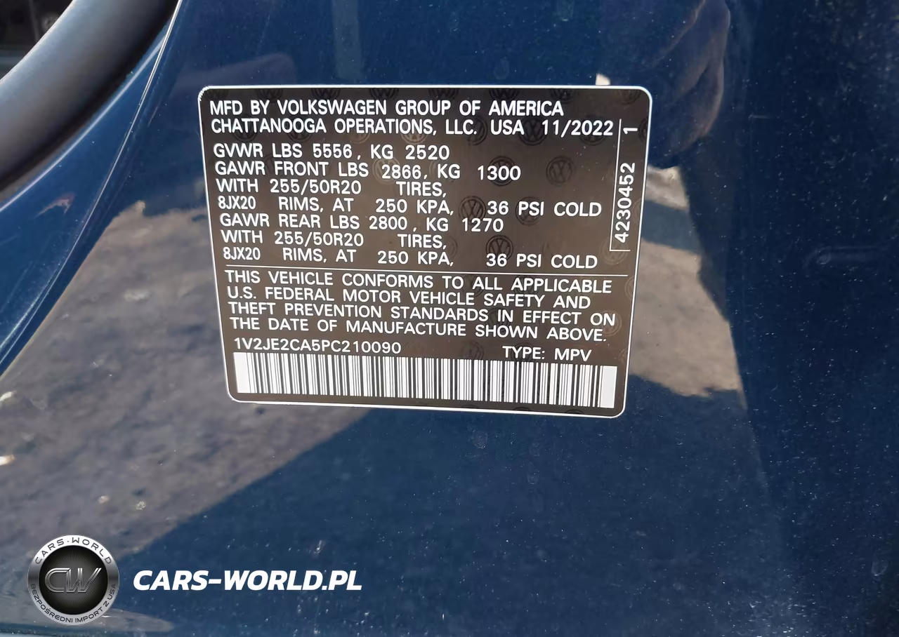 2023 Volkswagen Atlas Cross Sport 3.6L V6 Se W-Technology VIN:1V2JE2CA5PC210090 - 9