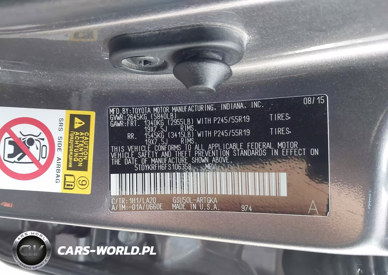 2015 Toyota Highlander Limited V6 VIN:5TDYKRFH6FS106358 - 9