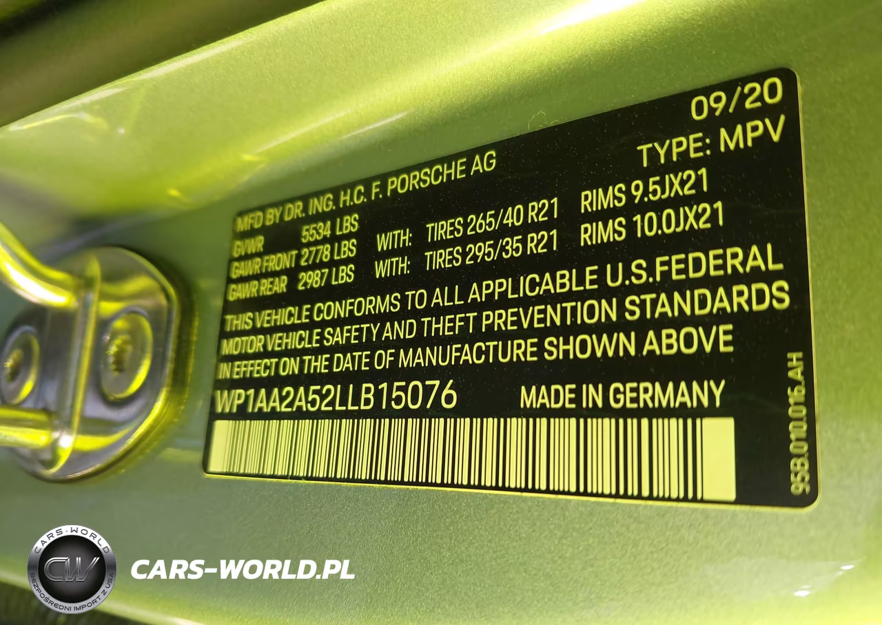 2020 Porsche Macan VIN:WP1AA2A52LLB15076 - 9