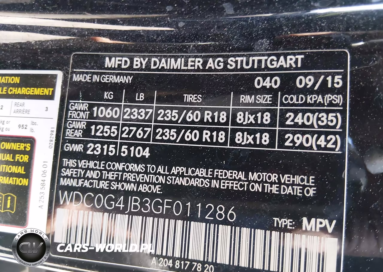 2016 Mercedes-Benz Glc 300 VIN:WDC0G4JB3GF011286 - 9