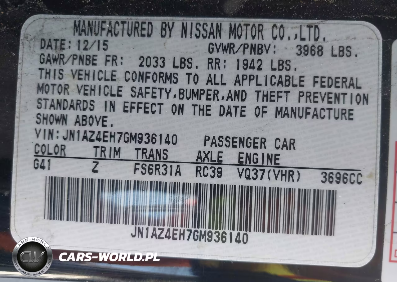 2016 Nissan 370Z Nismo VIN:JN1AZ4EH7GM936140 - 9