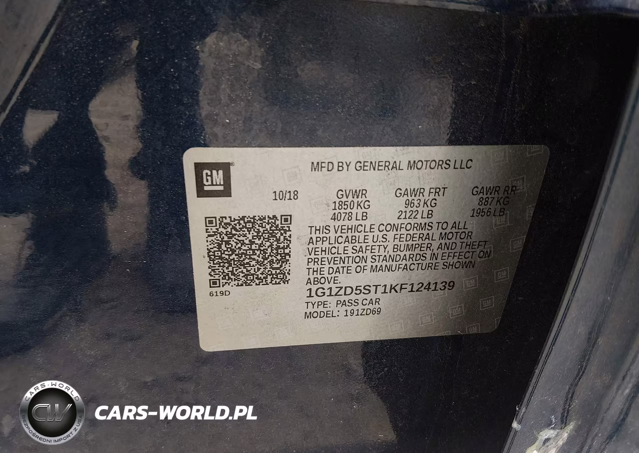 2019 Chevrolet Malibu Lt VIN:1G1ZD5ST1KF124139 - 9